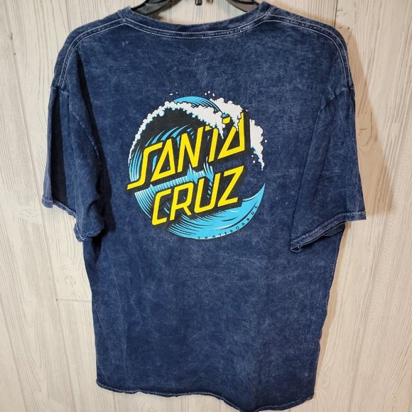 Santa Cruz Skateboards Other - Santa Cruz Mens Large Skateboard Classic Blue Stonewash Tee Shirt